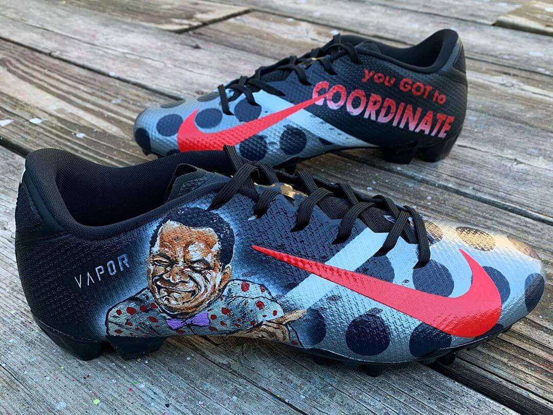 Sanu’s Custom Witherspoon Cleats Bang Bang Bang