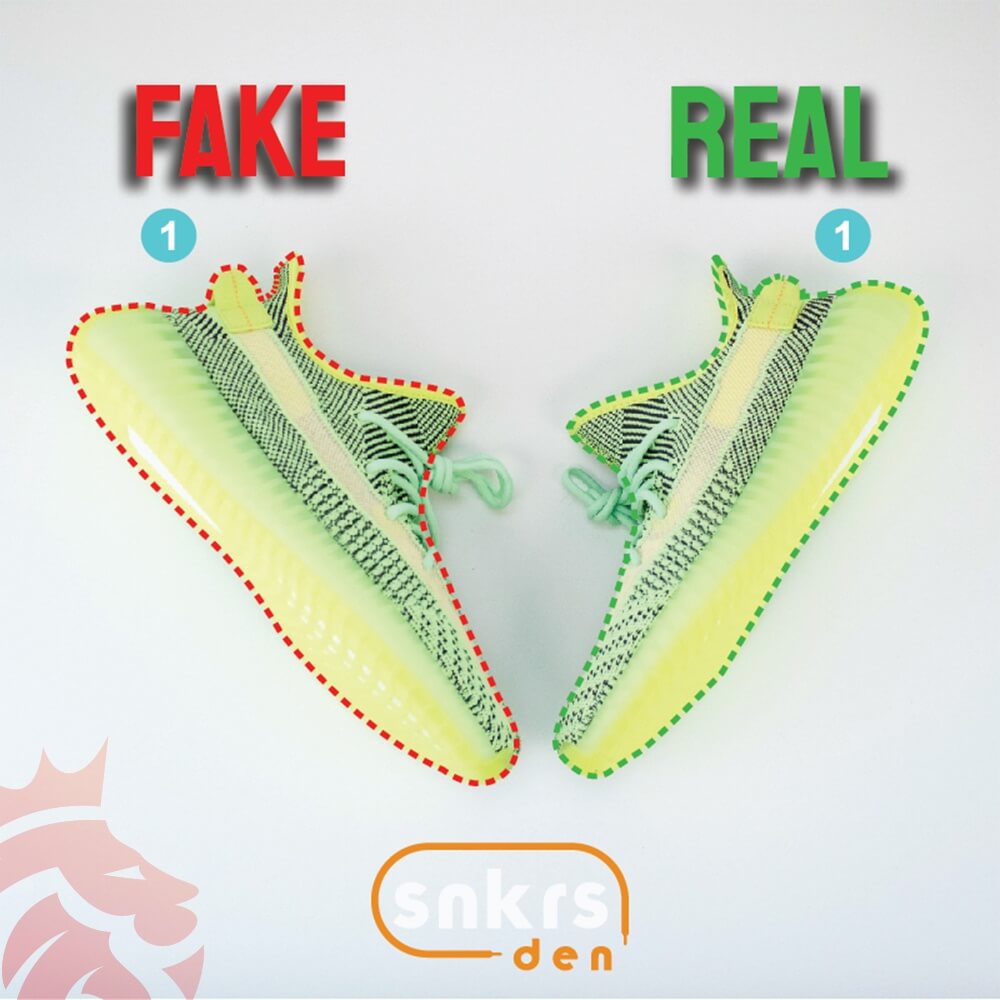 Real Vs Fake: adidas Yeezy Boost 350 V2 “Yeezreel”