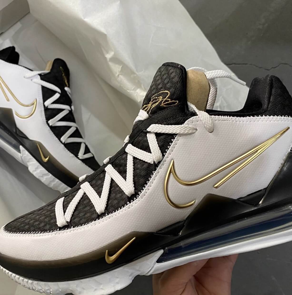 First Look: Nike LeBron 17 Low Metallic Gold