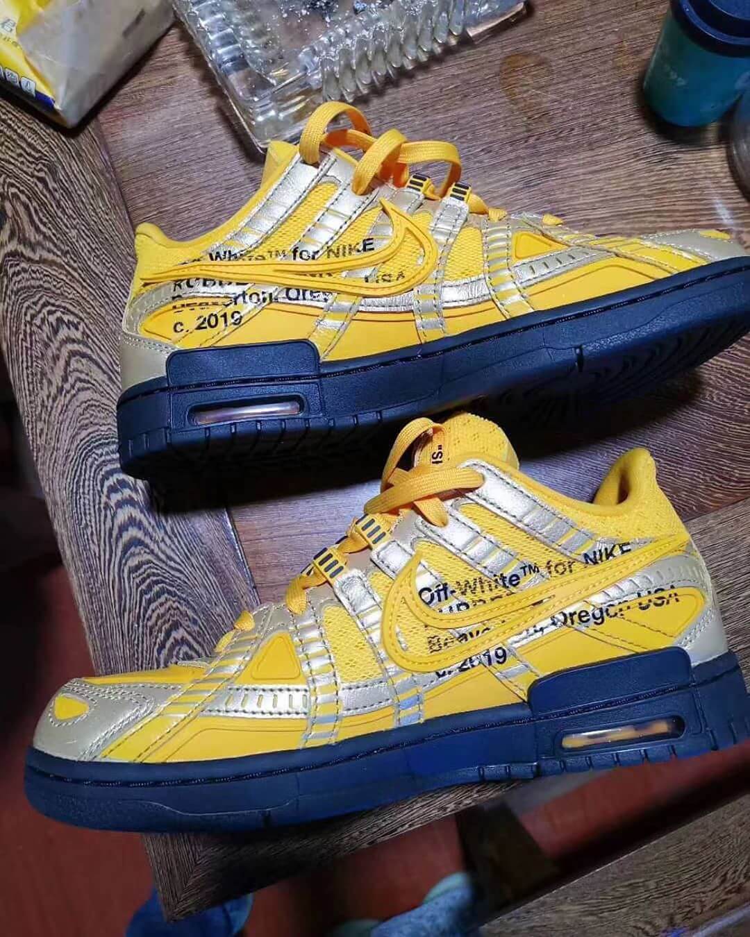 First Look: Off-White x Nike Air Rubber Dunk “University Gold”