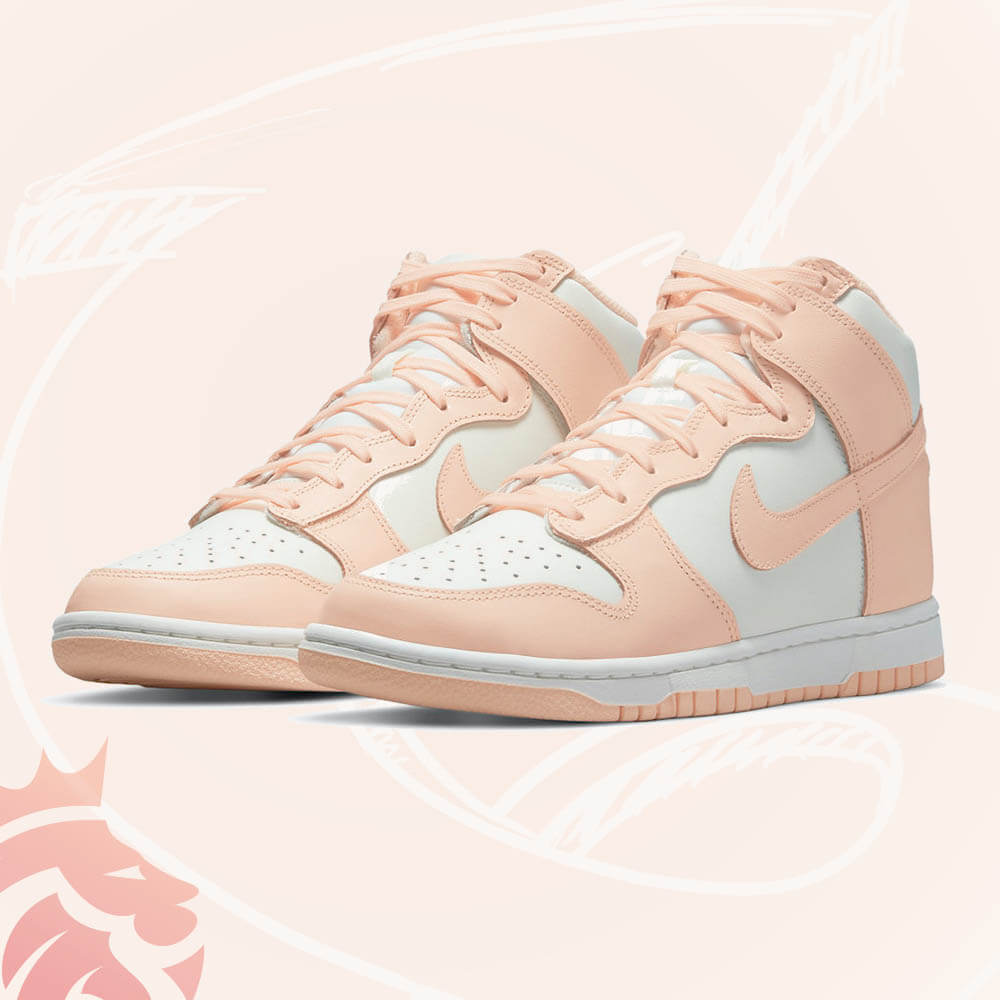 A Closer Look: WMNS Nike Dunk High “Crimson Tint”