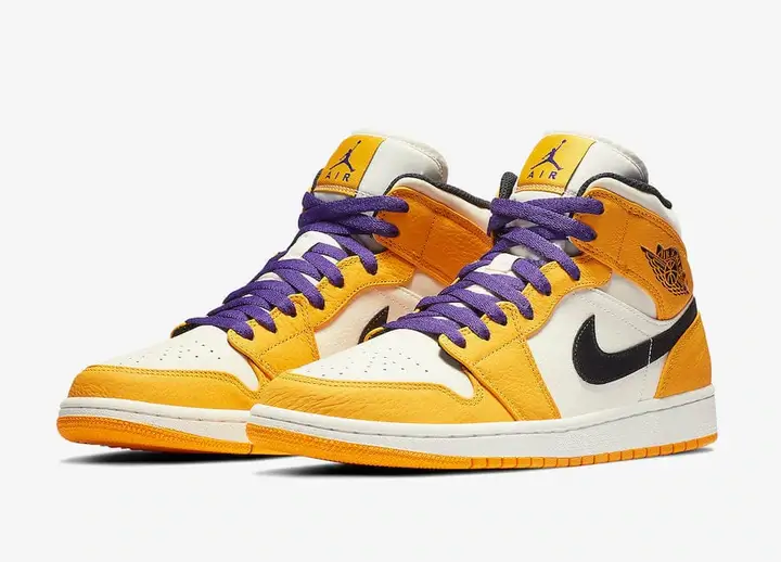 Air Jordan 1 Mid Lakers Available Now – YankeeKicks Online