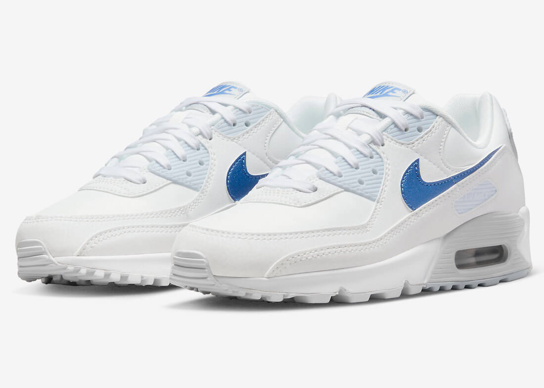 Blue and best sale white air maxes