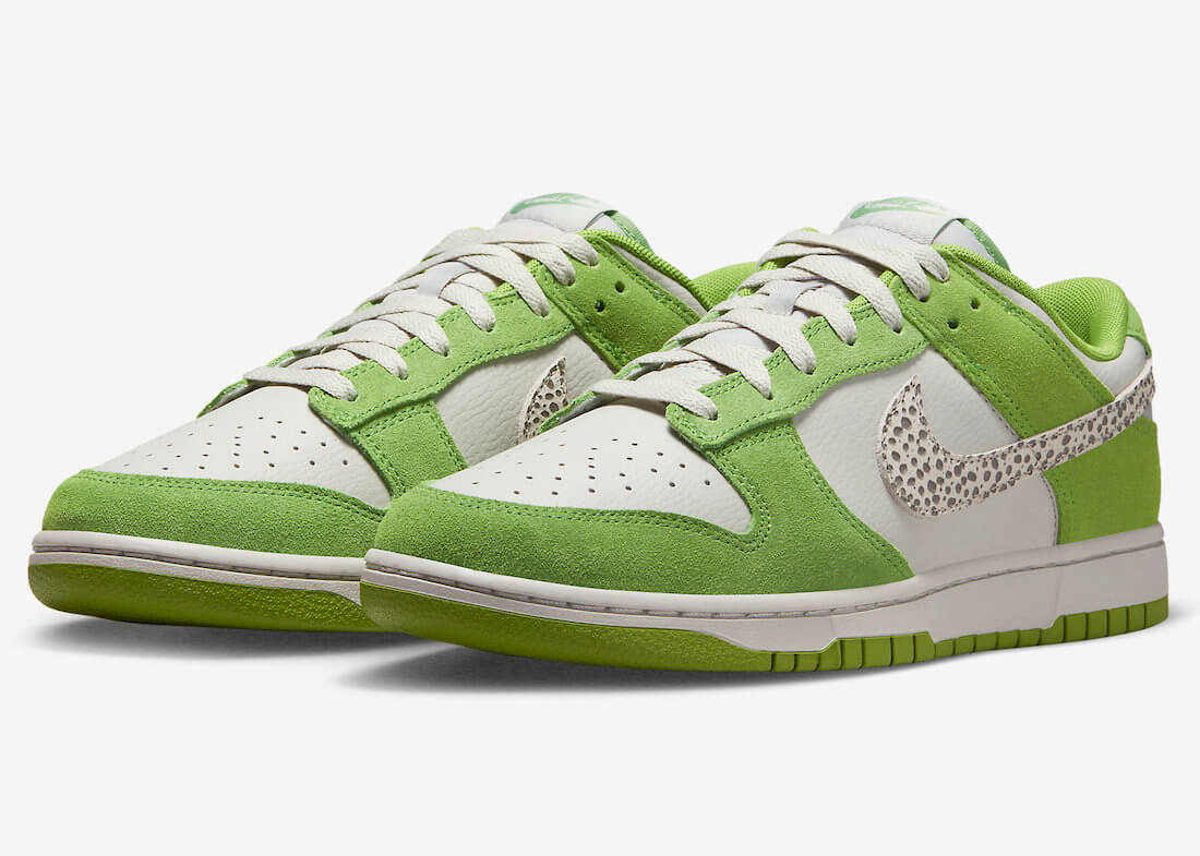 Safari Swooshes Appear On The Nike Dunk Low Chlorophyll