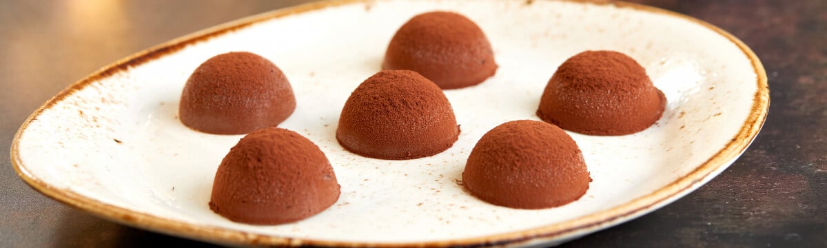 Brandy flavoured gelato truffles