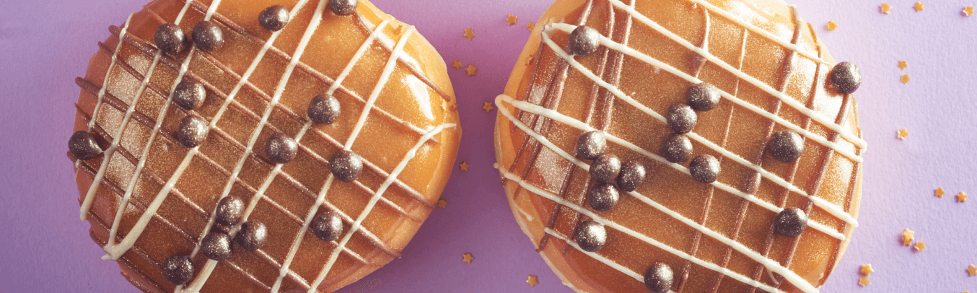 Caramel sparkle doughnuts