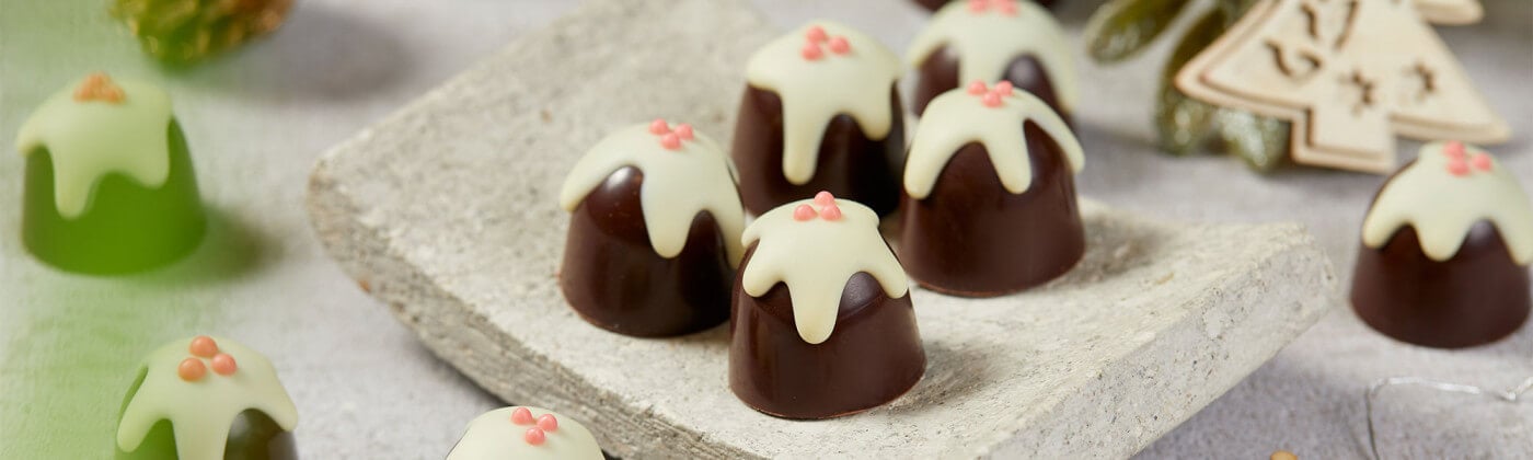 Christmas pudding bon bons