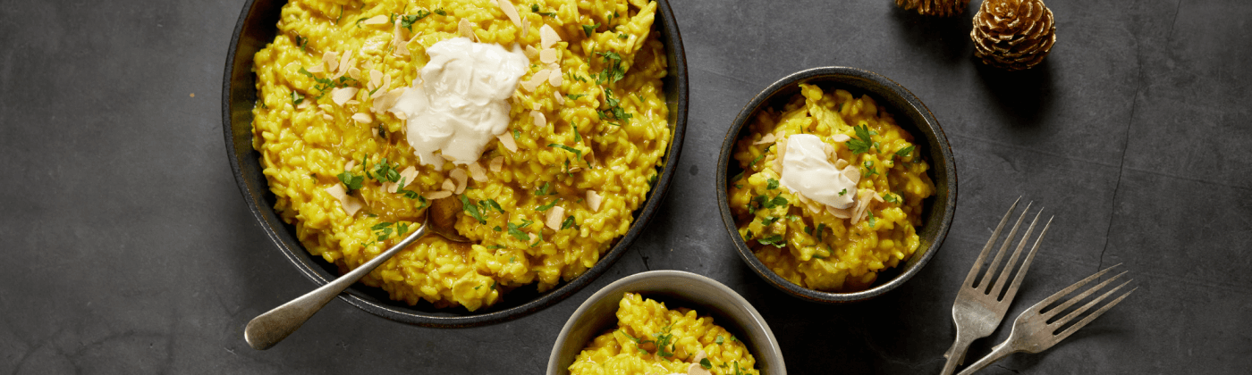 Christmas turkey curry risotto