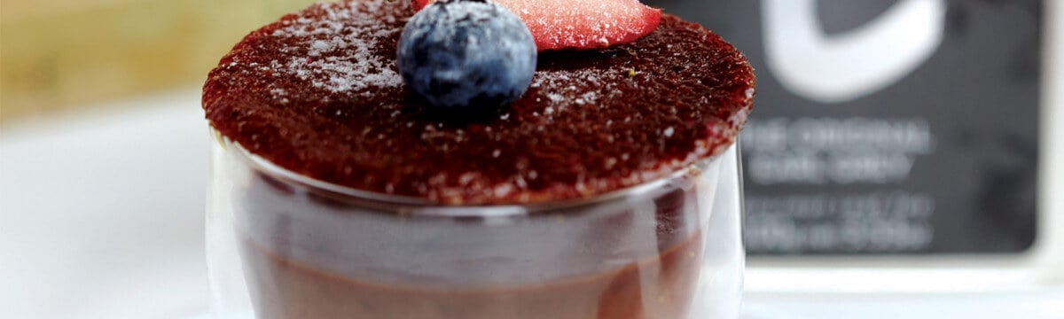 Chocolate Earl Grey creme brulee