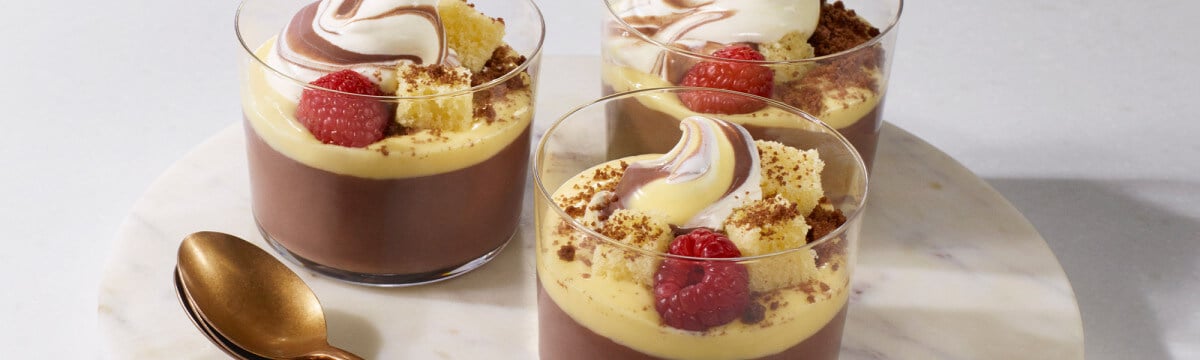 Luxury chocolate custard