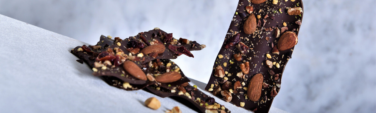 Nutty dark chocolate bar