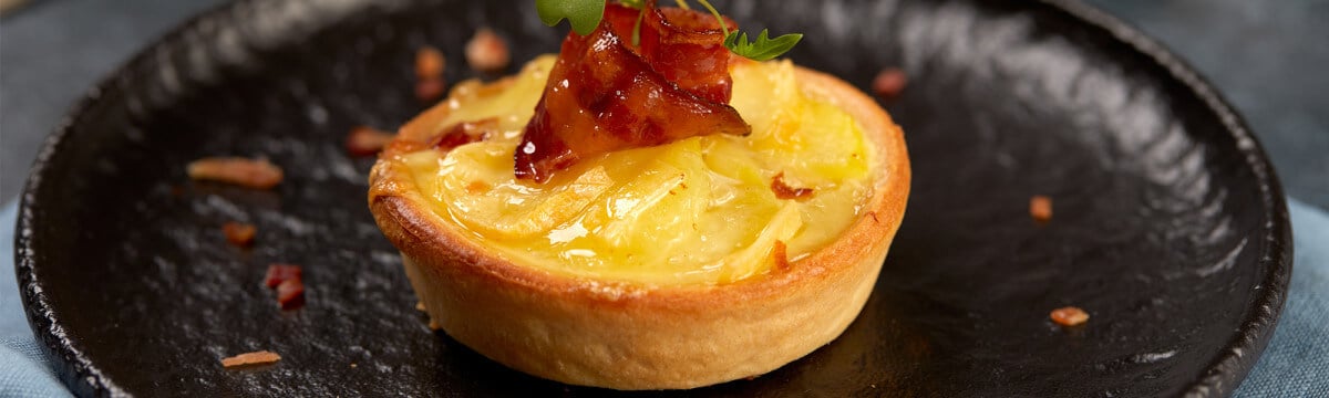 Potato and bacon quiche