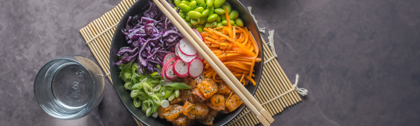 Salmon poke bowl