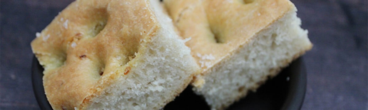 Truffle and garlic focaccia bread