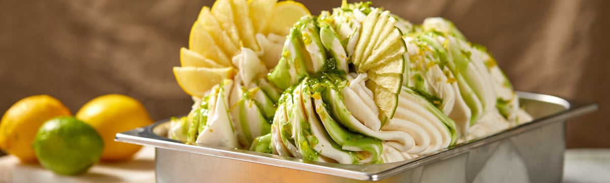 Vegan lemon and lime gelato