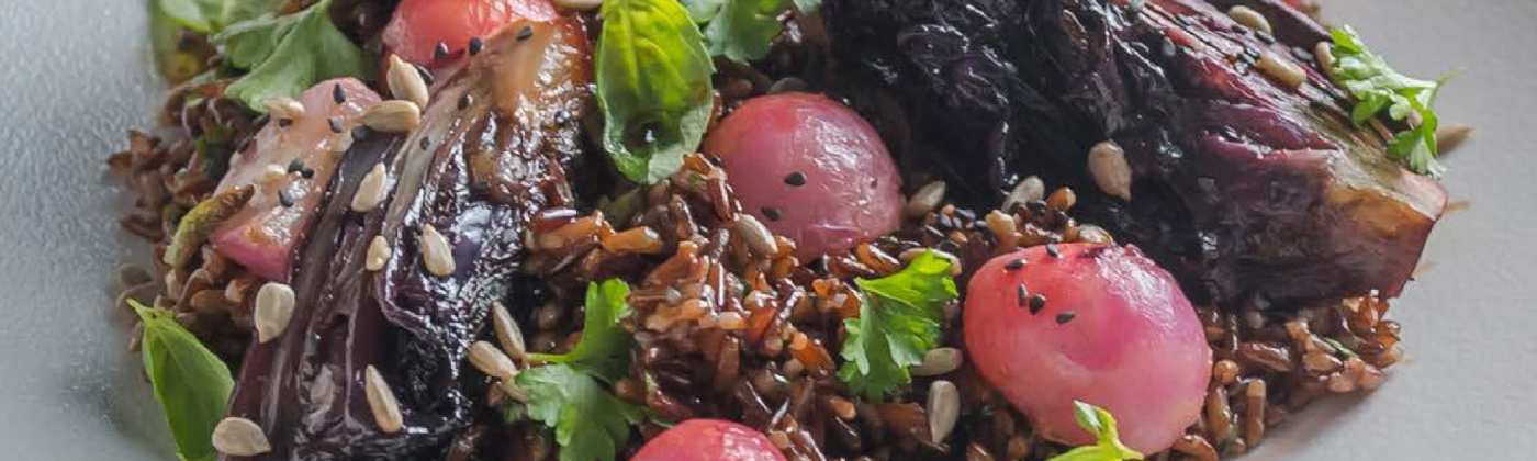 Red rice warm salad