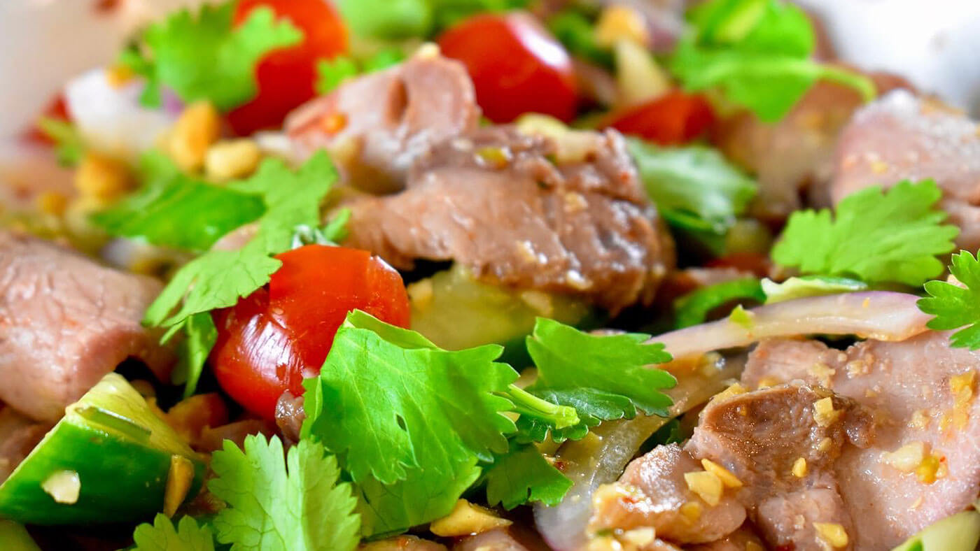thai wild pork salad