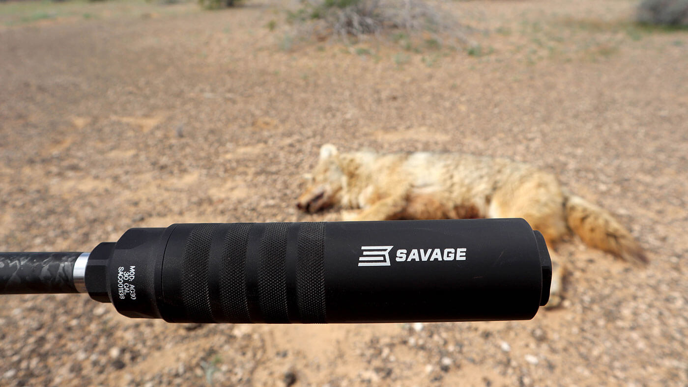 coyote hunting with a suppressor