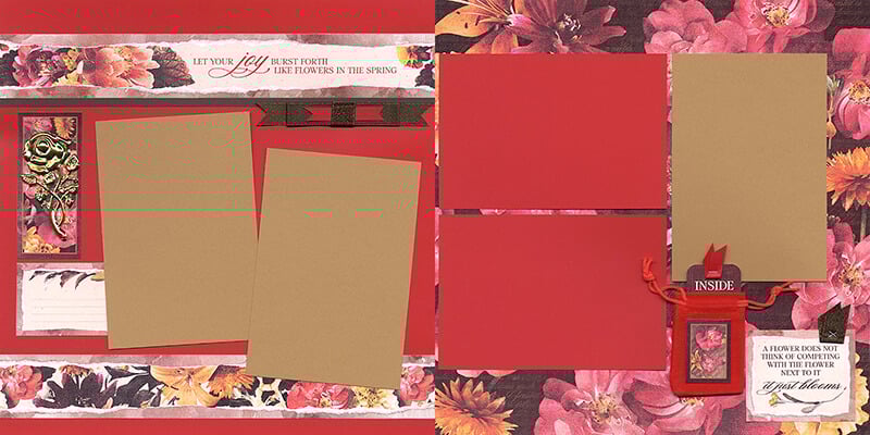 Coming Up Roses Page Kit Layout 7 & 8