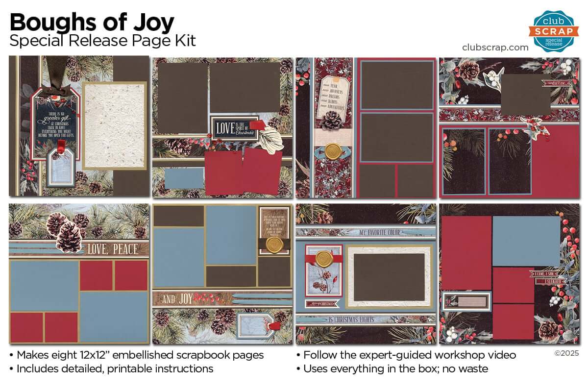 2025 Boughs of Joy Page Kit