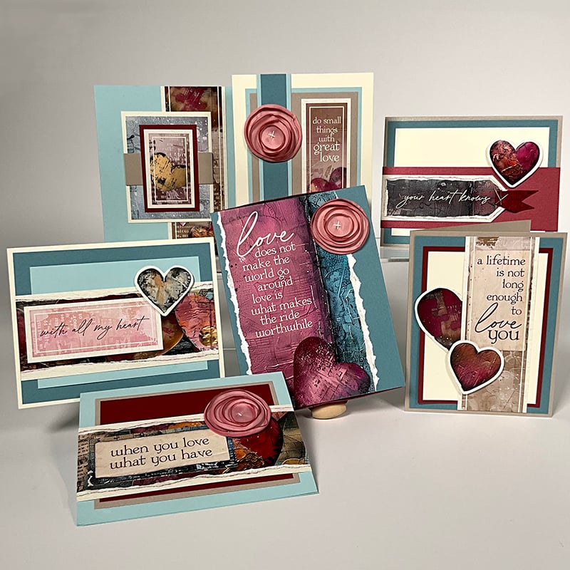 Make six Heartstrings cards in a gift box.