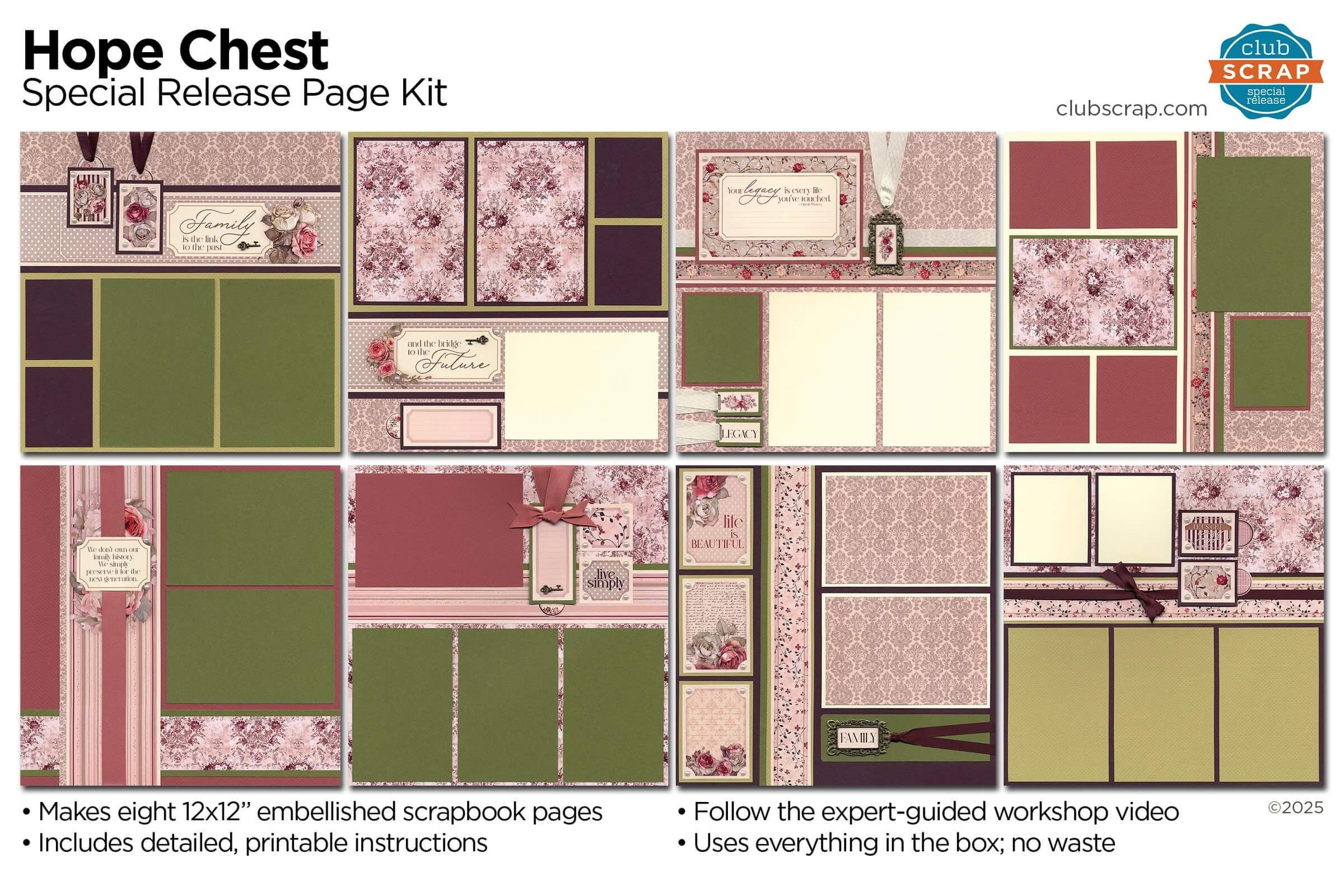 Hope Chest Special Release Page Kit