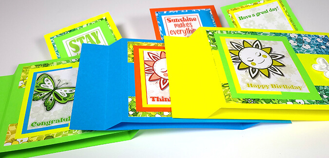 Make eight wiper cards with the Flower Power Card Kit.
