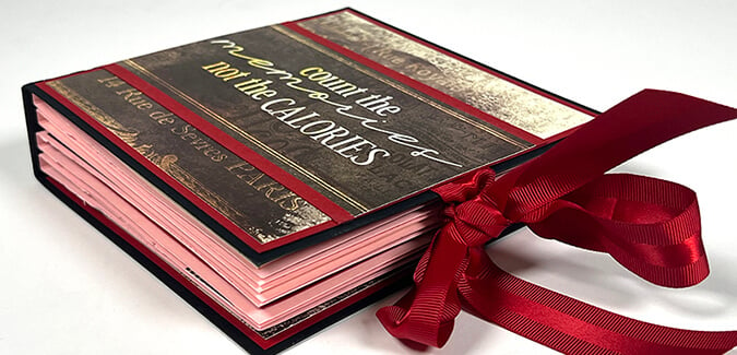 Make a 6x6 mini book featuring the Chocolate Page Kit.