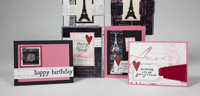 Transform the Mon Amour kit into gift-worthy cards.