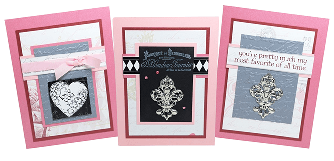 Make 15 Mon Amour cards with coordinating gift boxes.