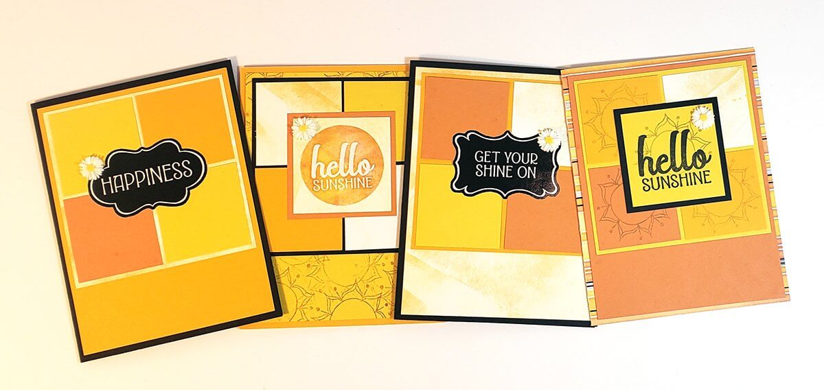 Make a set of sunshine-y collage cards.