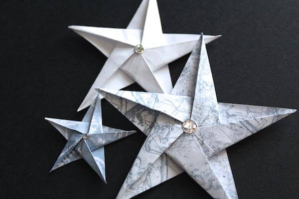 Constellations Origami Stars Card