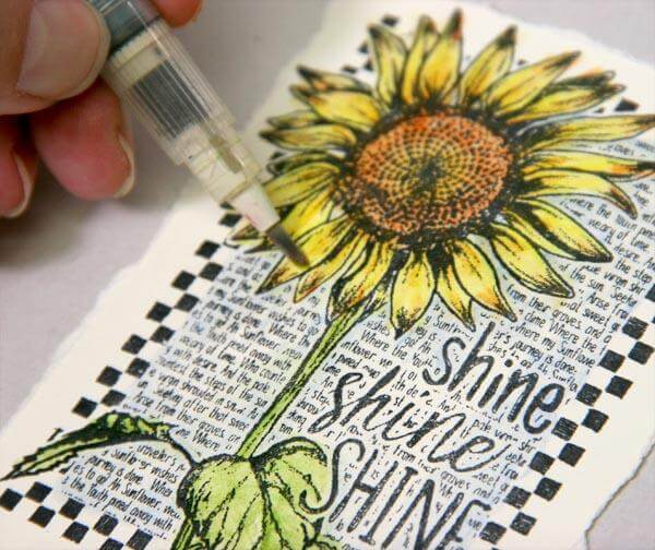 Sunflowers Stamping Techniques