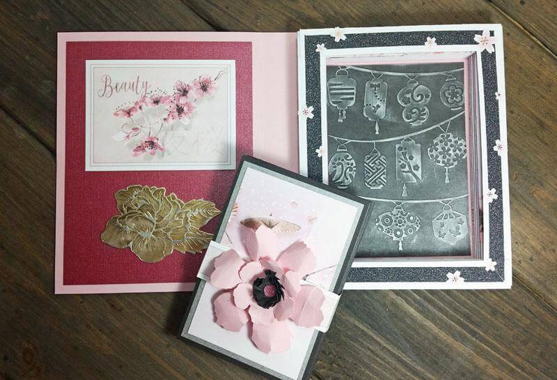 Cherry Blossoms Blog Hop & Linky Party--Accordion Book in a Book