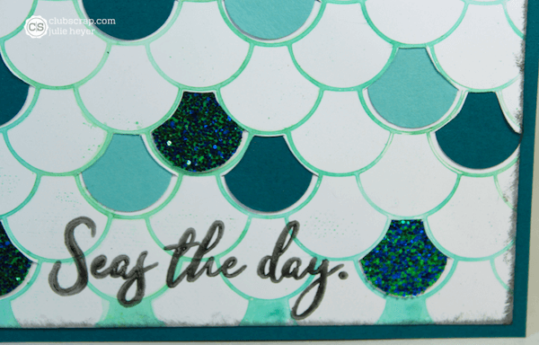 Mermaid Scales Card created with the Lite Stencil