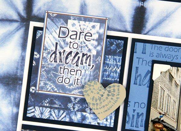 Showing off with a Shibori Scrapbook Page!