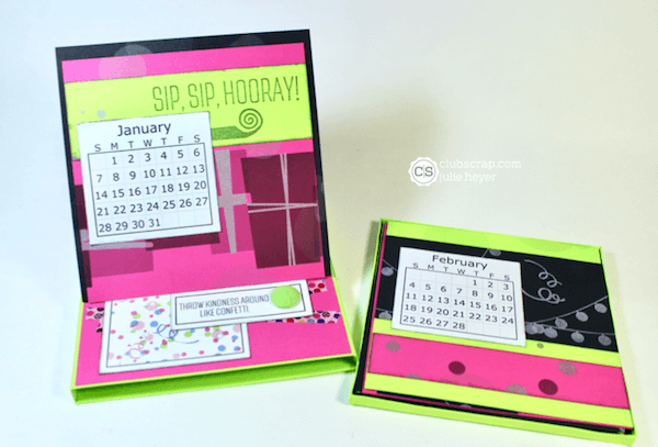 Easel Card Box Calendar with the Surprise collection.