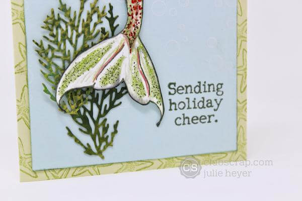 Mermaid Holiday Cards - a festive mash-up!