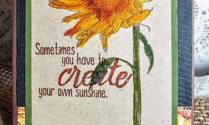 Sunflowers cards featuring two-step stamping!
