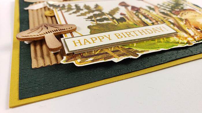 Forest Green with Metallic Gold Double Sided Satin Ribbon Trim