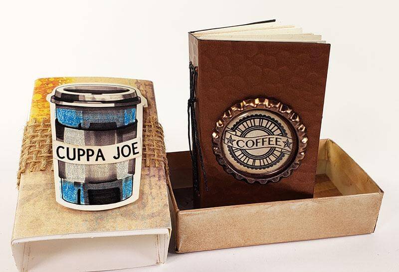 Coffee Loving Paper Crafters - Mini Album in a Matchbox