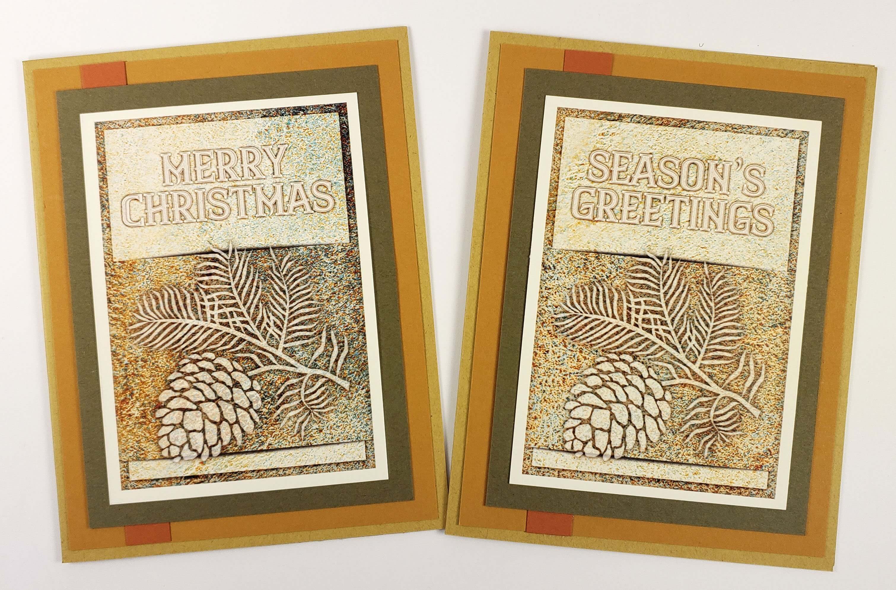 Lodge Christmas cards in non-traditional colors.