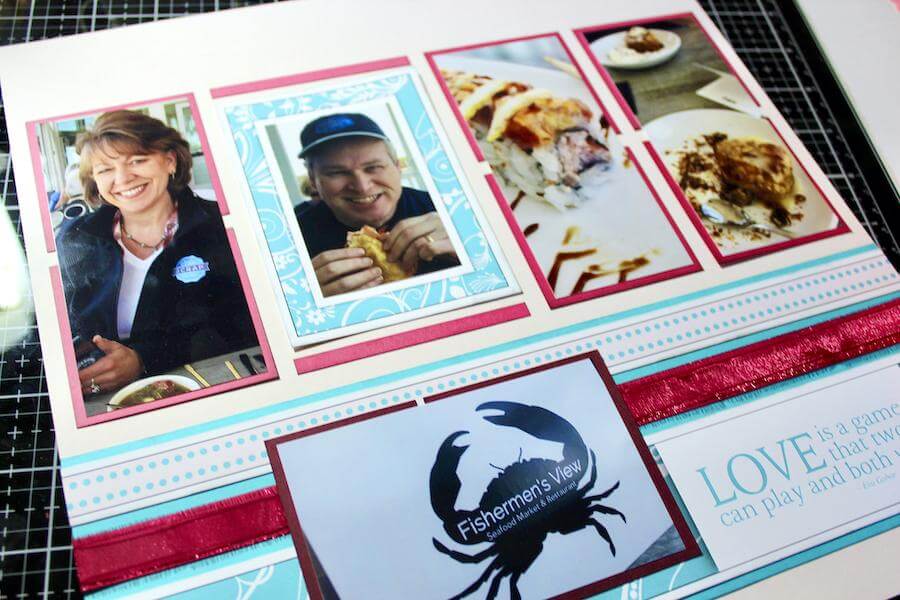 Love Birds Pages - Building a layout with scraps.