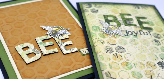 Die Cut Words - These cards are the bee's knees! 