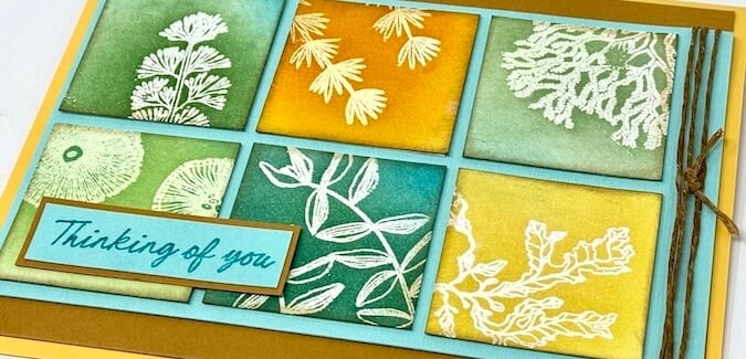 Learn how to make emboss resist squares for card making.