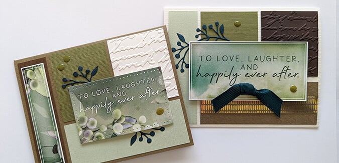 Ever After Color Blocked Cards