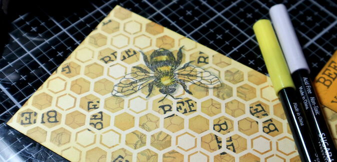 Floating Bee Card - This technique could not 'bee' any easier!
