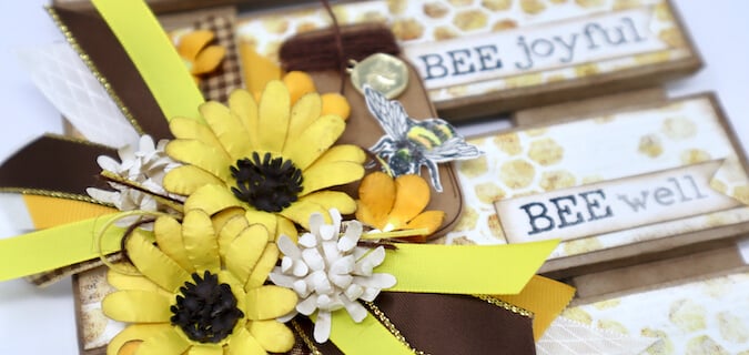 Let It Bee Wall Hanging with Pizza Box Planks!