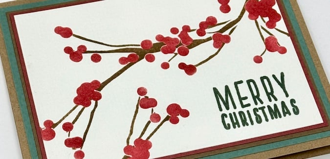Shades of Winter Stencil make gift-worthy Christmas Cards.