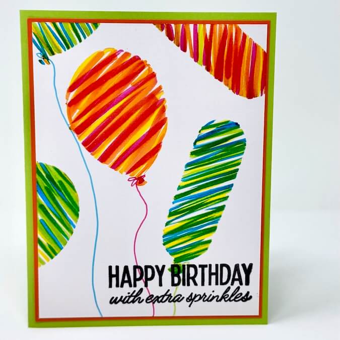 Make unique cards with the Scribble Stencil Technique.